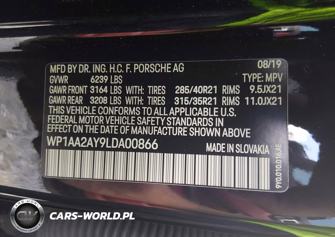 2020 Porsche Cayenne VIN:WP1AA2AY9LDA00866 - 9