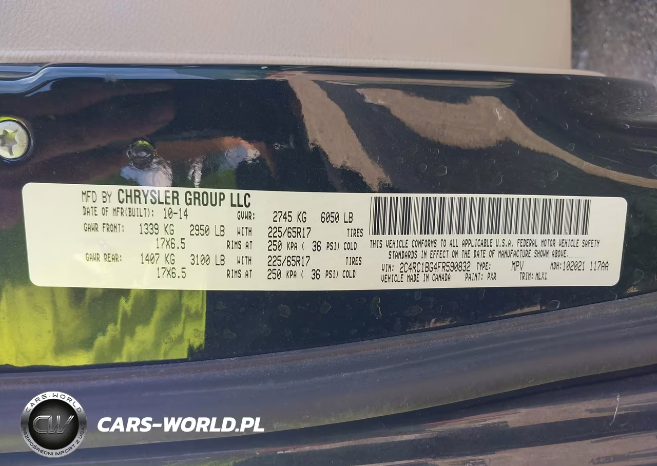 2015 Chrysler Town & Country Touring VIN:2C4RC1BG4FR590832 - 9