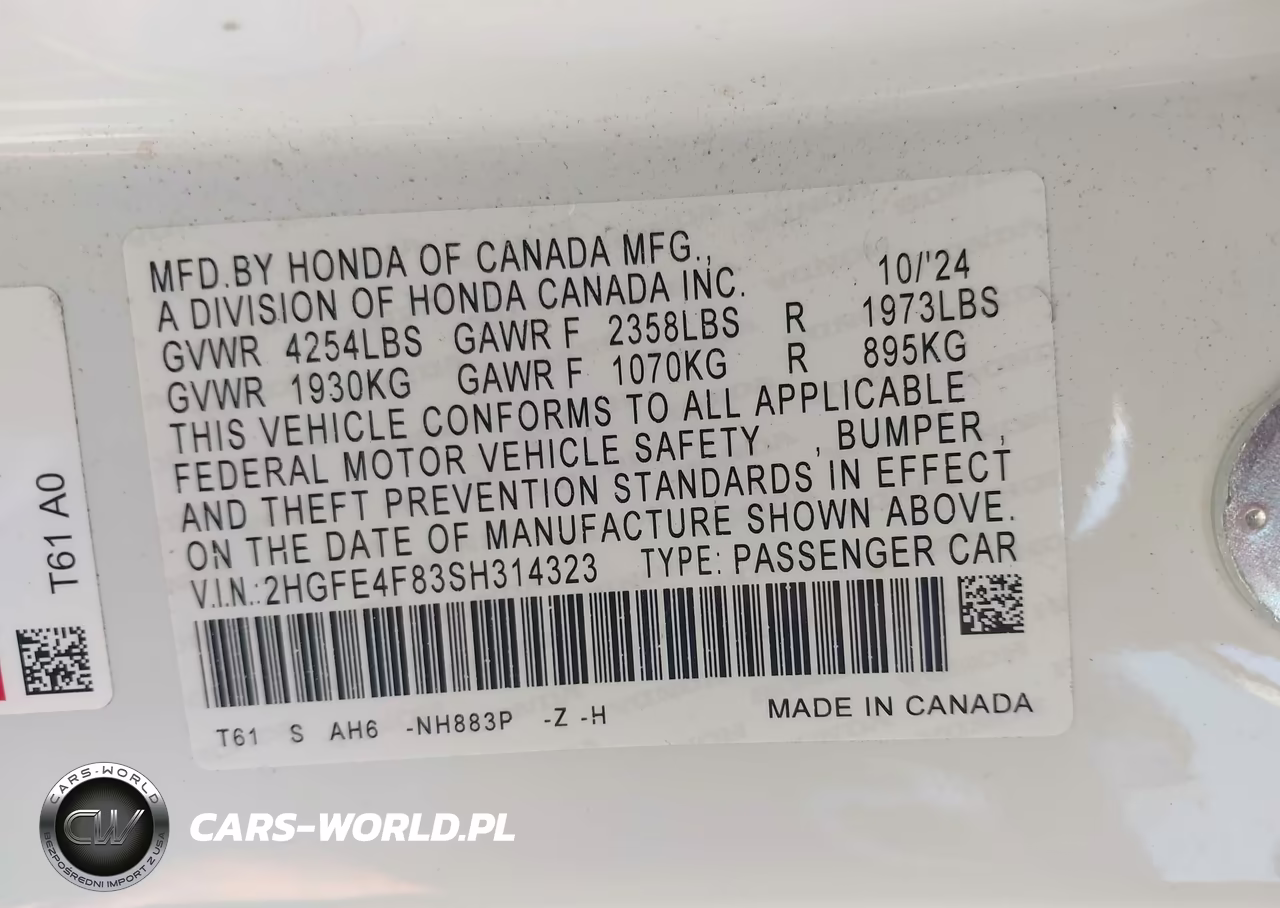 2025 Honda Civic Hybrid Sport-Sport Touring VIN:2HGFE4F83SH314323 - 9