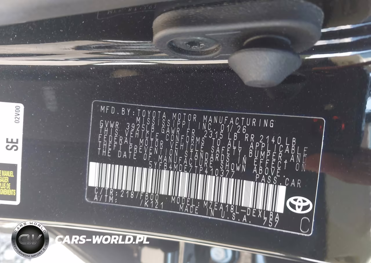 2026 Toyota Corolla Le VIN:5YFB4MDE7TP410377 - 9