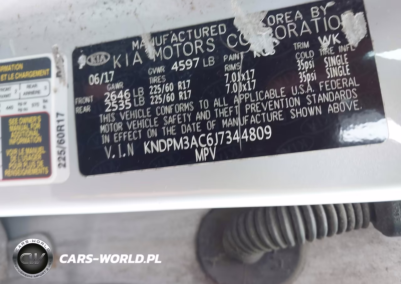 2018 Kia Sportage Lx VIN:KNDPM3AC6J7344809 - 9