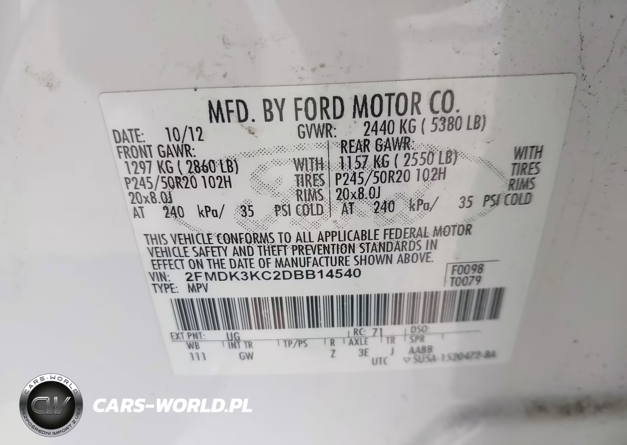 2013 Ford Edge Limited VIN:2FMDK3KC2DBB14540 - 9