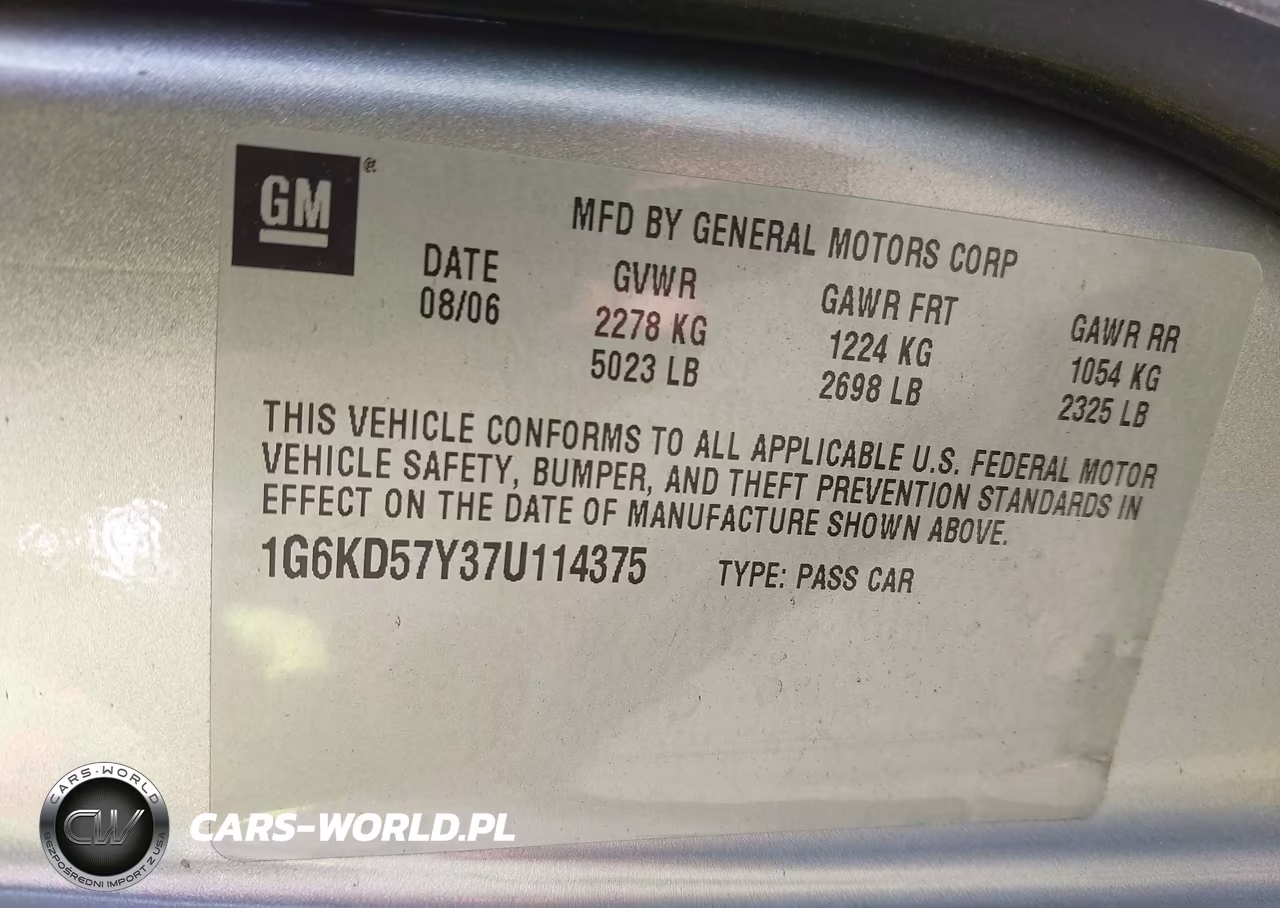 2007 Cadillac Dts Luxury I VIN:1G6KD57Y37U114375 - 9