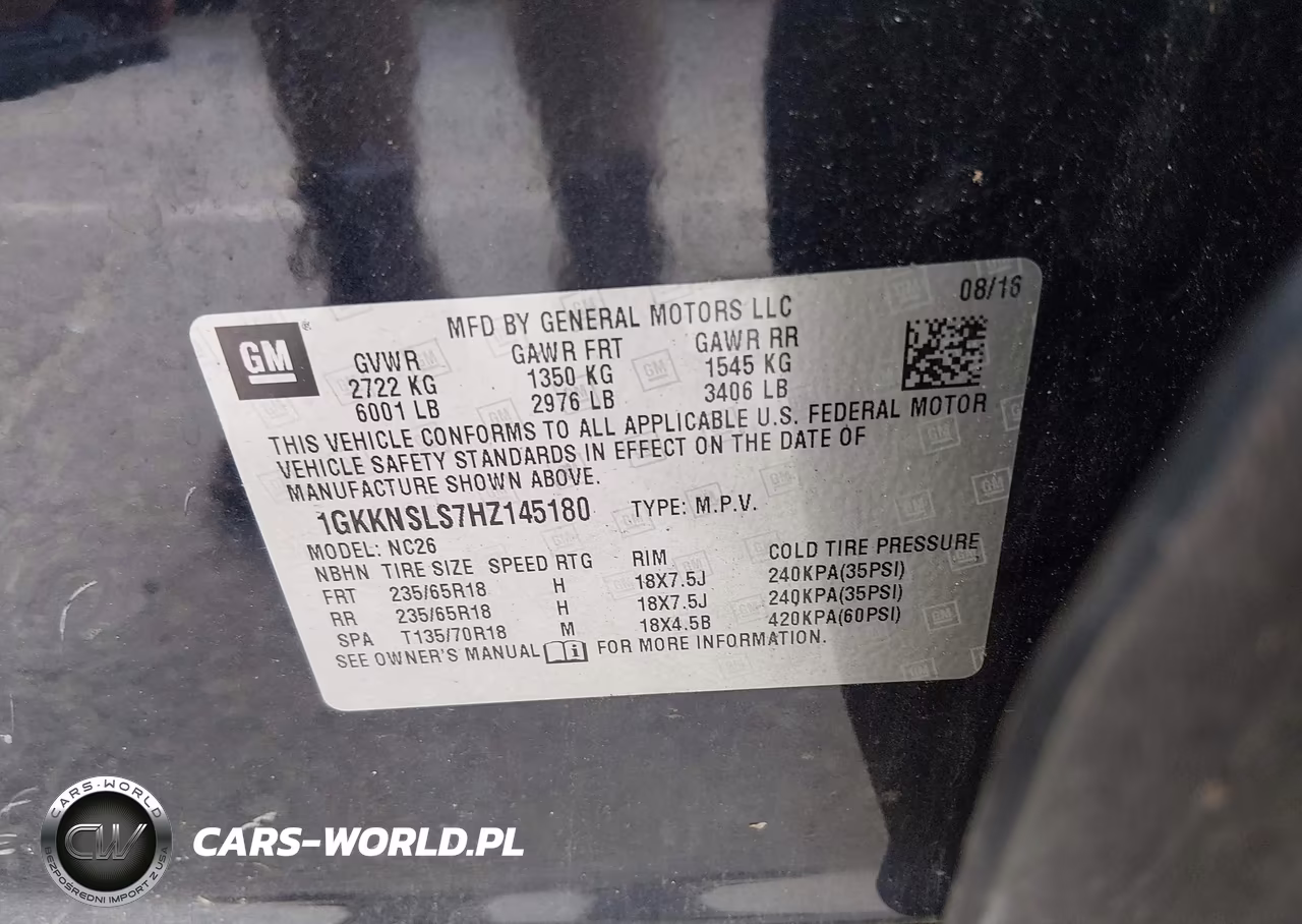 2017 GMC Acadia Sle-2 VIN:1GKKNSLS7HZ145180 - 9