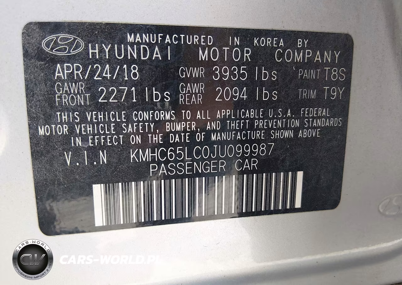 2018 Hyundai Ioniq Hybrid Blue VIN:KMHC65LC0JU099987 - 9