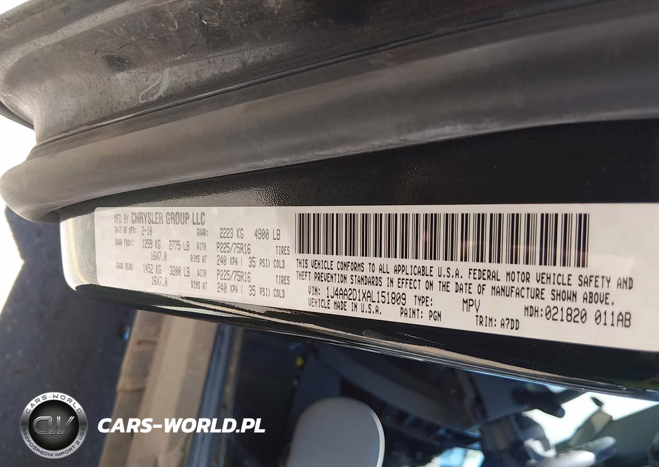 2010 Jeep Wrangler Sport VIN:1J4AA2D1XAL151809 - 9