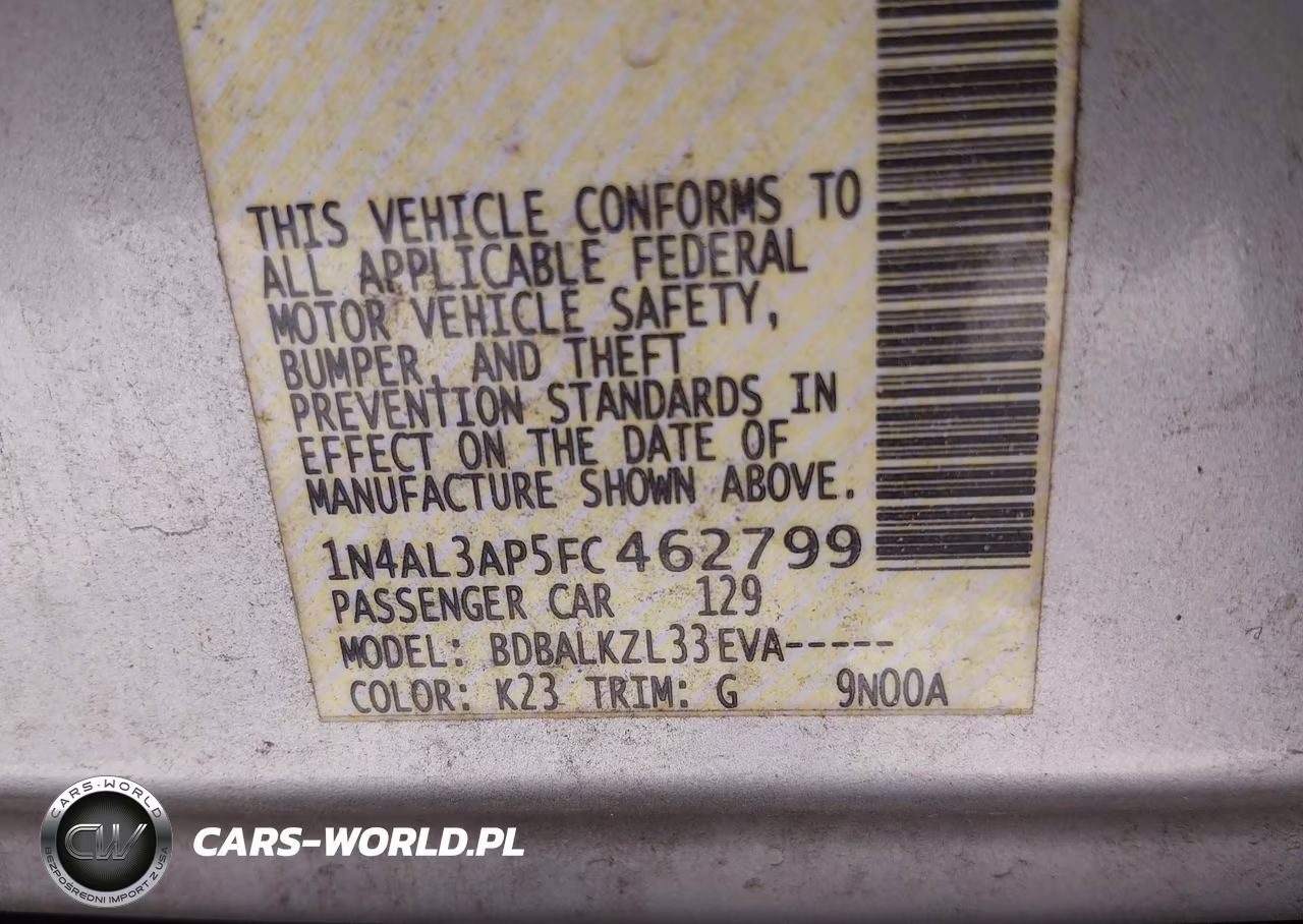 2015 Nissan Altima 2.5 Sv VIN:1N4AL3AP5FC462799 - 9