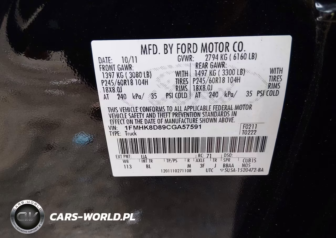2012 Ford Explorer Xlt VIN:1FMHK8D89CGA57591 - 9