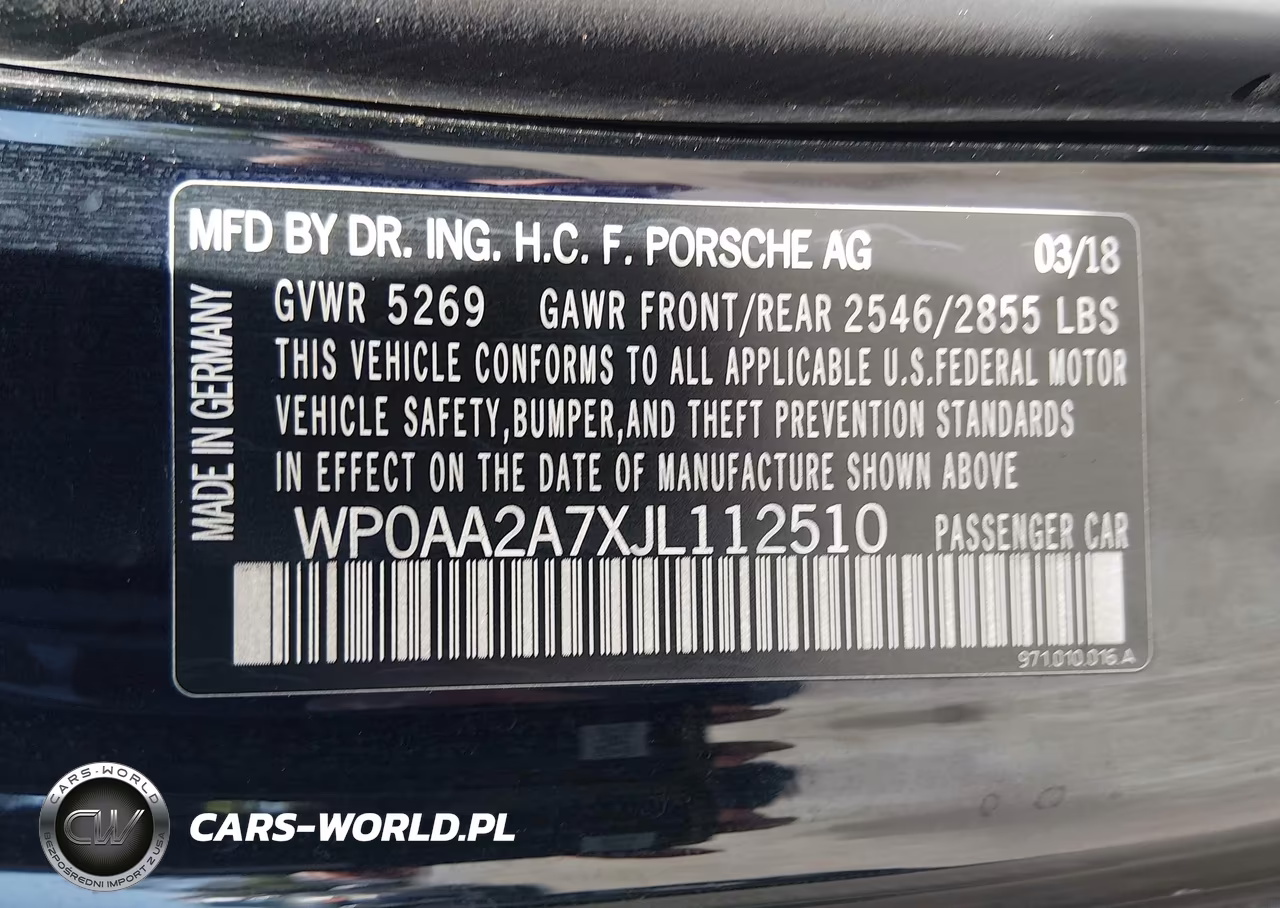 2018 Porsche Panamera 4 VIN:WP0AA2A7XJL112510 - 9