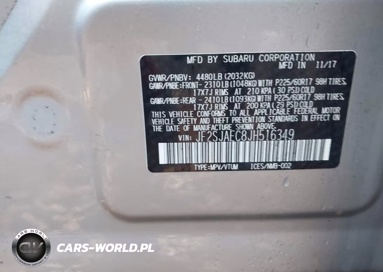 2018 Subaru Forester 2.5I Premium VIN:JF2SJAEC8JH516349 - 9