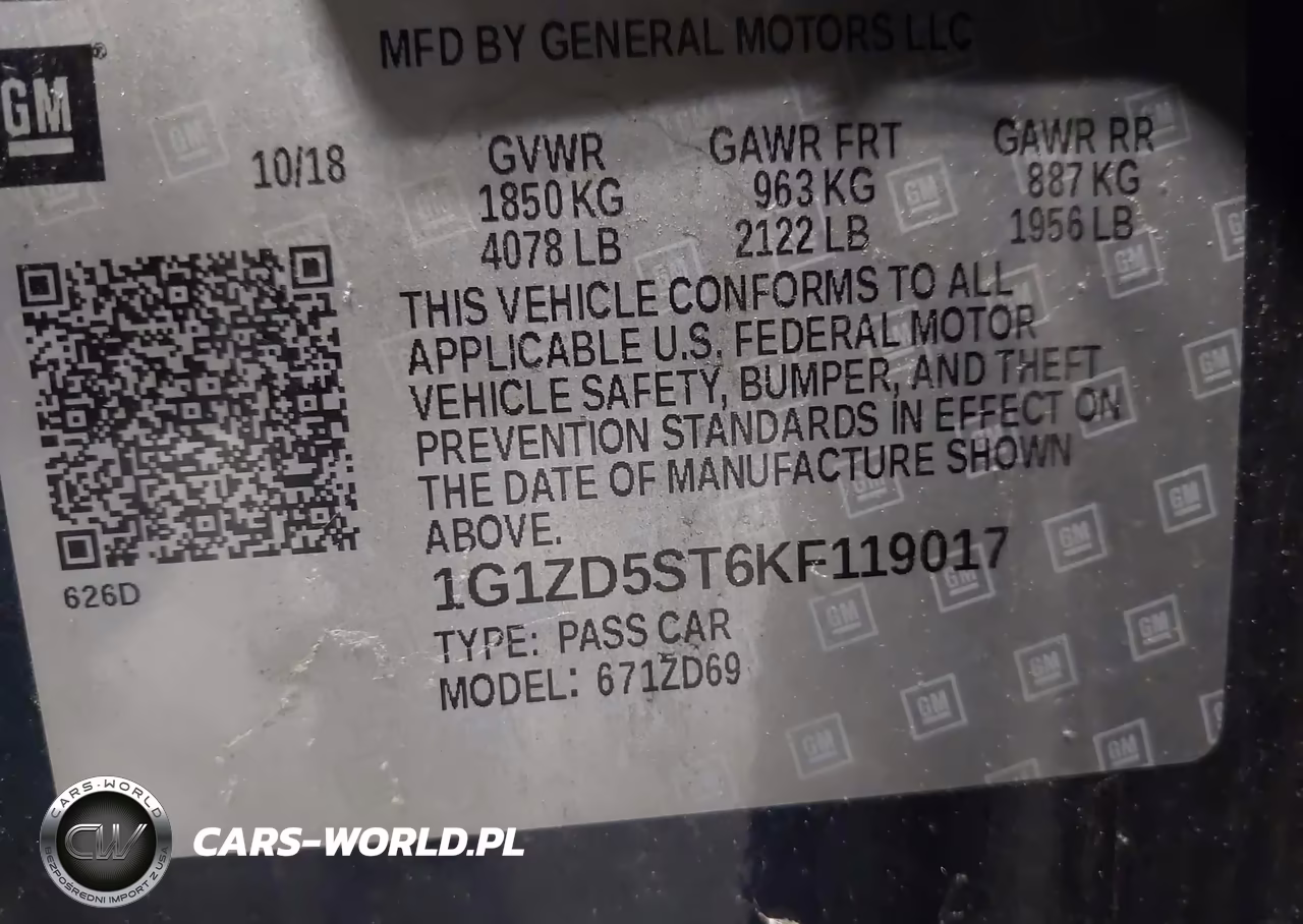 2019 Chevrolet Malibu Lt VIN:1G1ZD5ST6KF119017 - 9