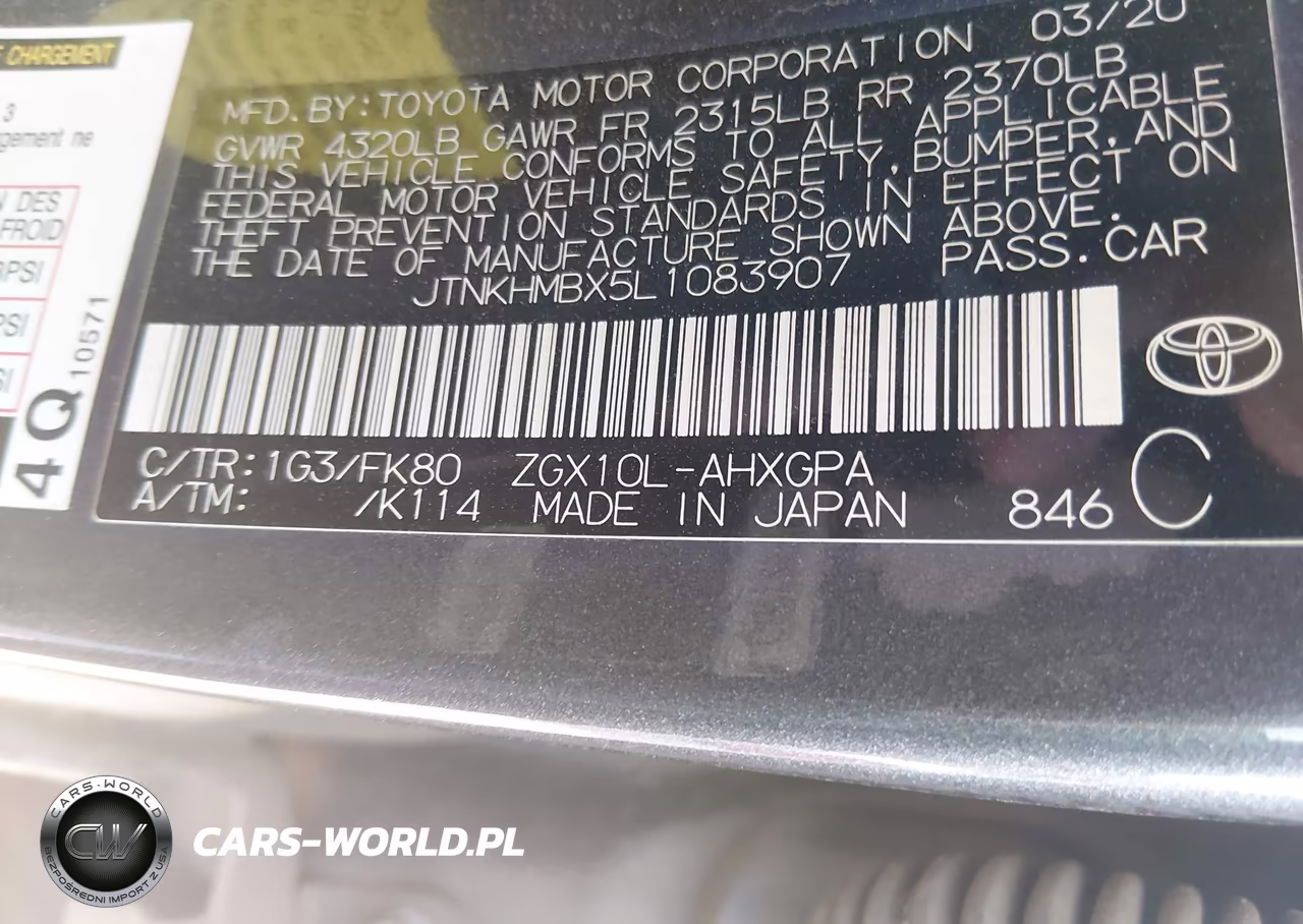 2020 Toyota C-Hr Xle VIN:JTNKHMBX5L1083907 - 7