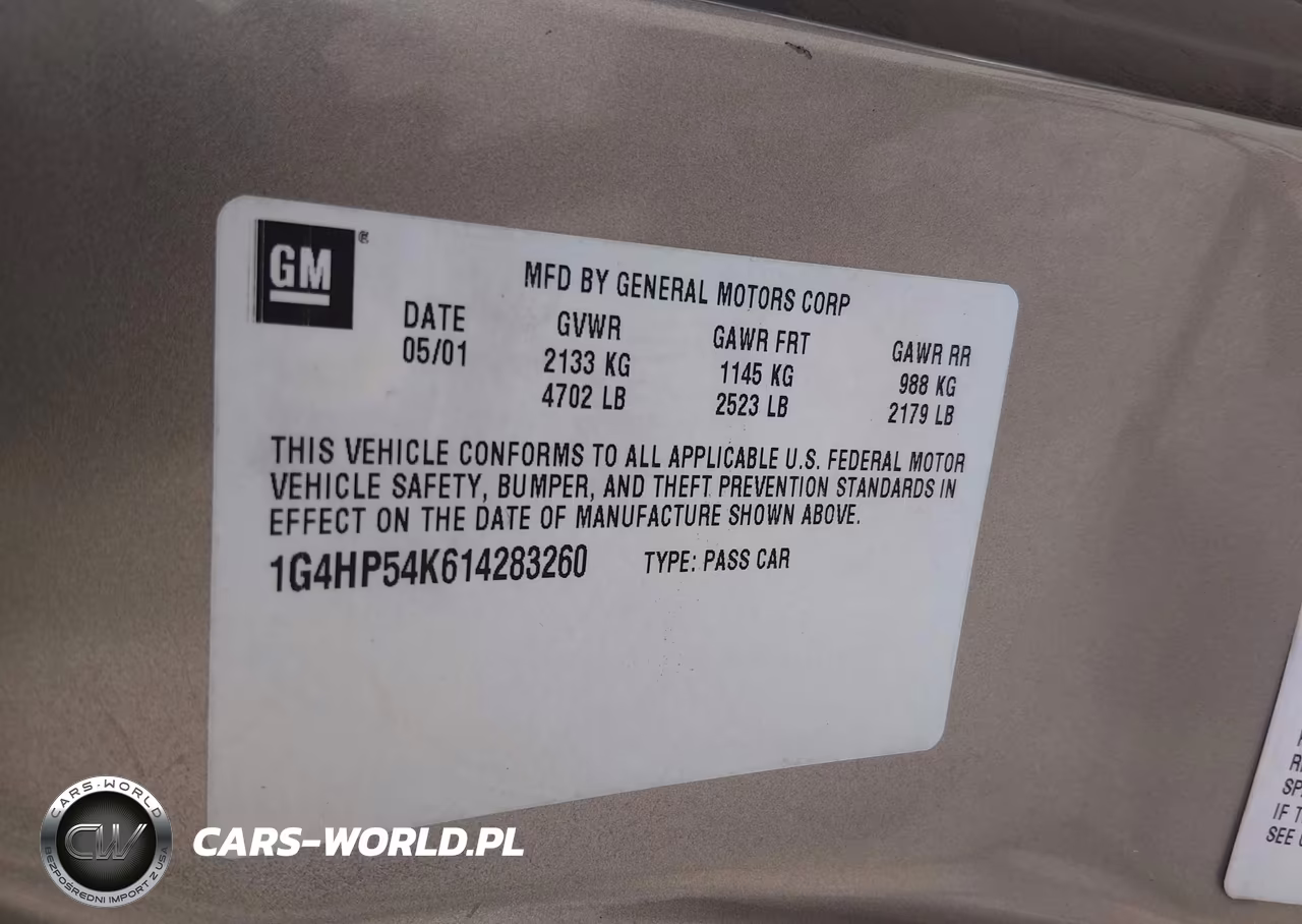 2001 Buick Lesabre Custom VIN:1G4HP54K614283260 - 9