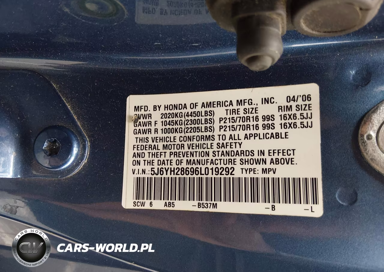 2006 Honda Element Ex VIN:5J6YH28696L019292 - 9