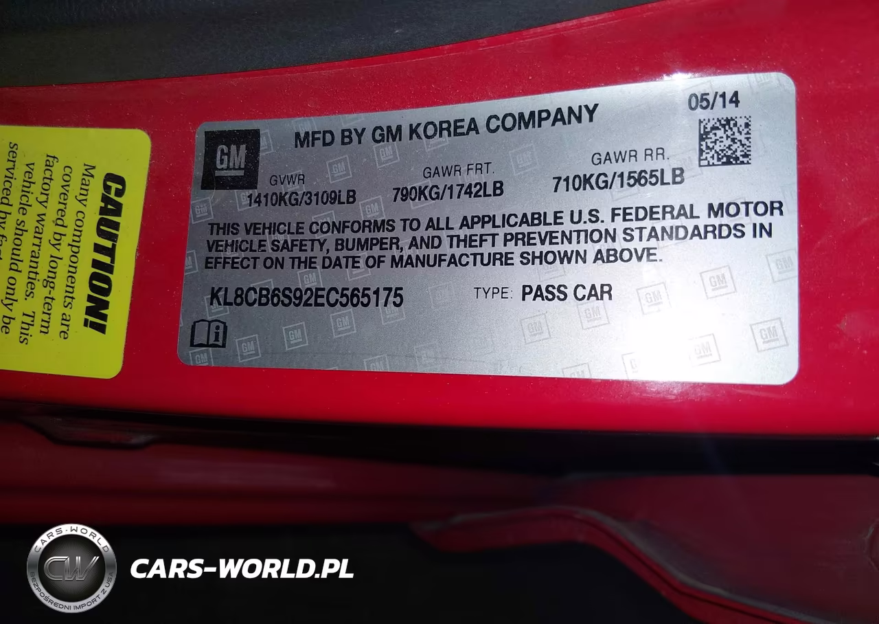 2014 Chevrolet Spark Ls Auto VIN:KL8CB6S92EC565175 - 9