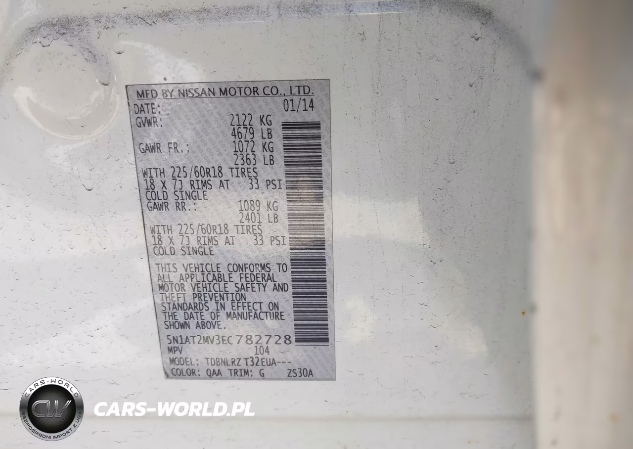 2014 Nissan Rogue Sl VIN:5N1AT2MV3EC782728 - 9