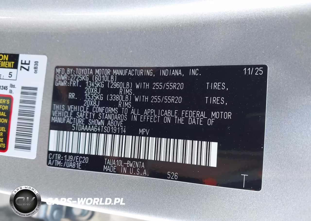 2026 Lexus Tx 350 VIN:5TDAAAA64TS019114 - 9