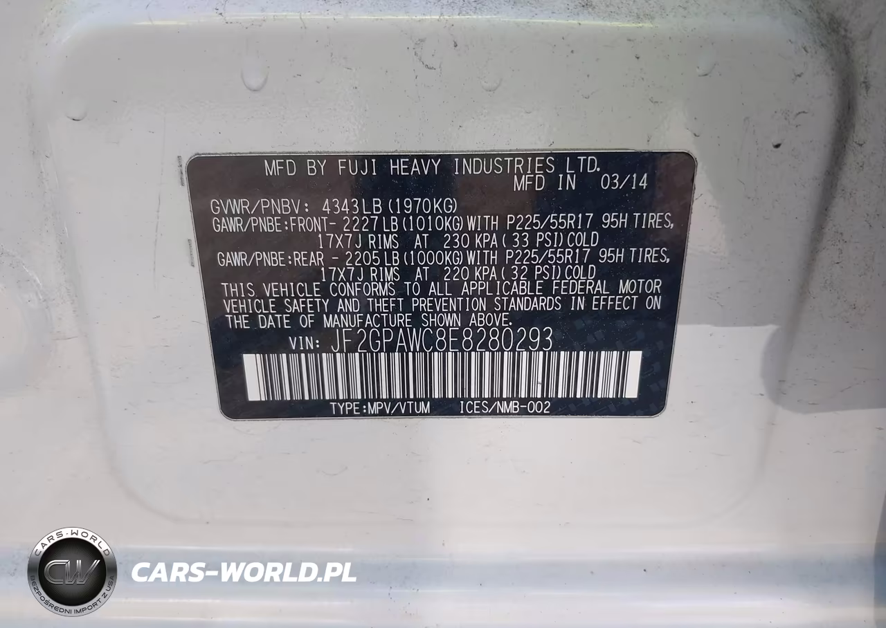 2014 Subaru Xv Crosstrek 2.0I Premium VIN:JF2GPAWC8E8280293 - 9