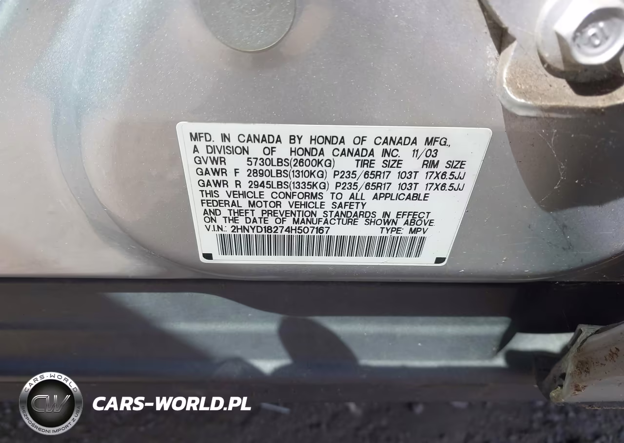 2004 Acura Mdx VIN:2HNYD18274H507167 - 9