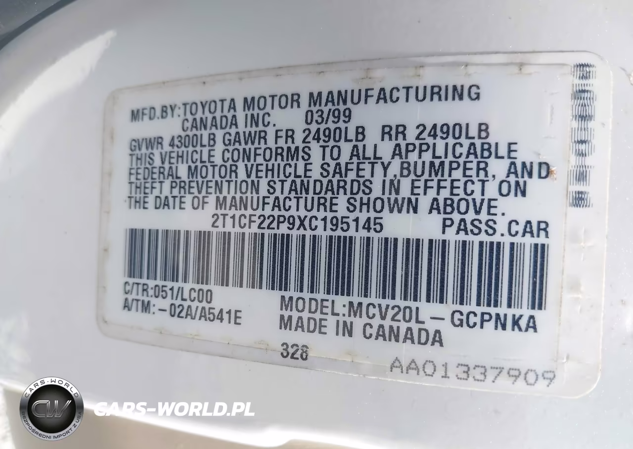 1999 Toyota Camry Solara Sle VIN:2T1CF22P9XC195145 - 9