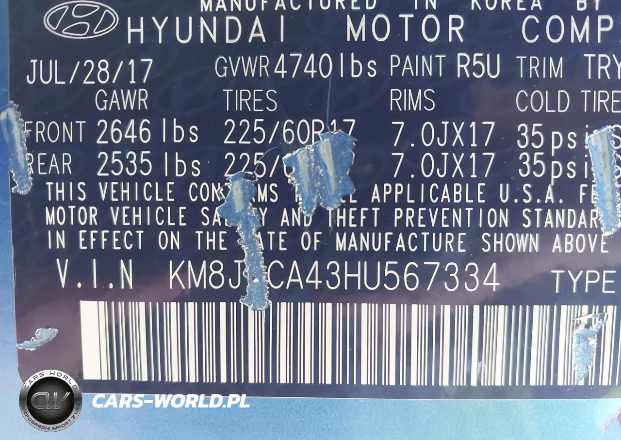 2017 Hyundai Tucson Se VIN:KM8J3CA43HU567334 - 9