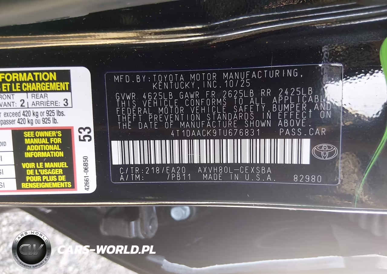 2026 Toyota Camry Nightshade VIN:4T1DAACK9TU676831 - 9