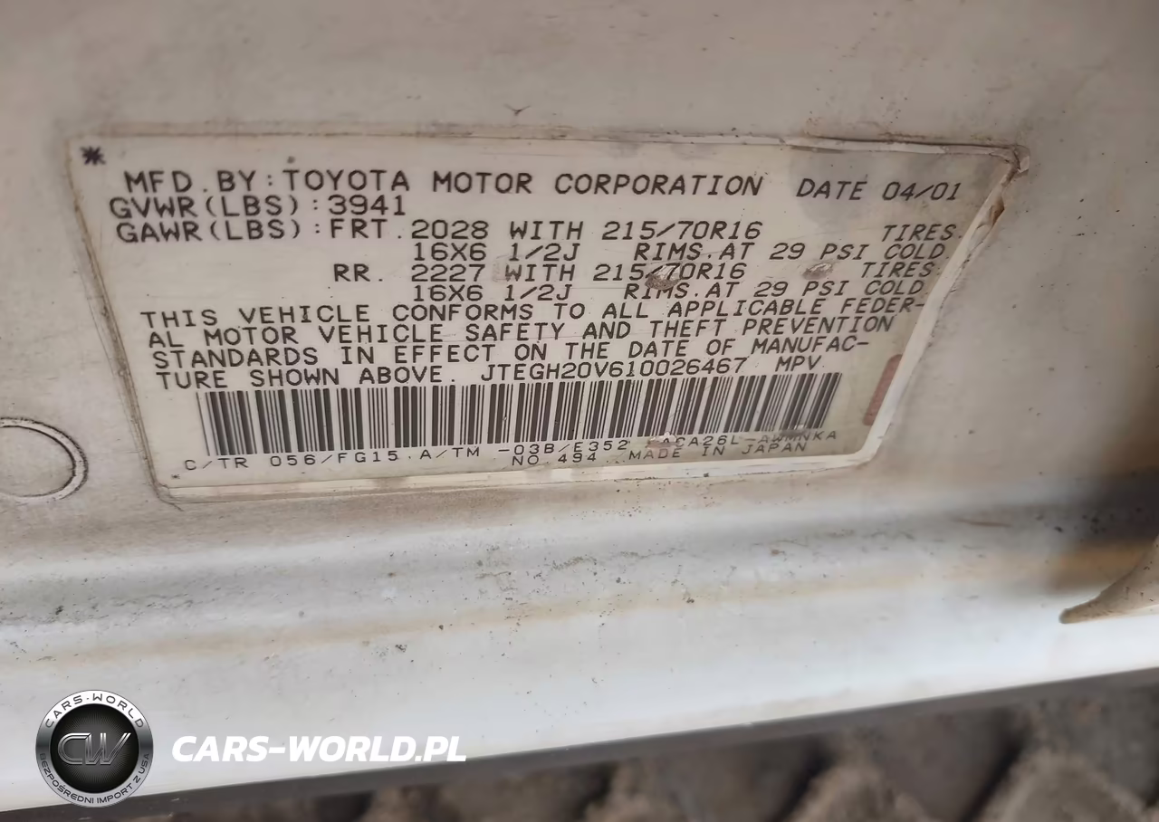 2001 Toyota Rav4 VIN:JTEGH20V610026467 - 9
