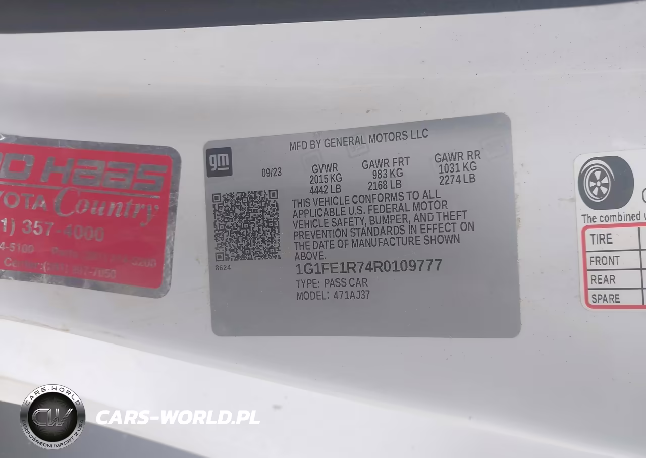 2024 Chevrolet Camaro Rwd 1Ss VIN:1G1FE1R74R0109777 - 9