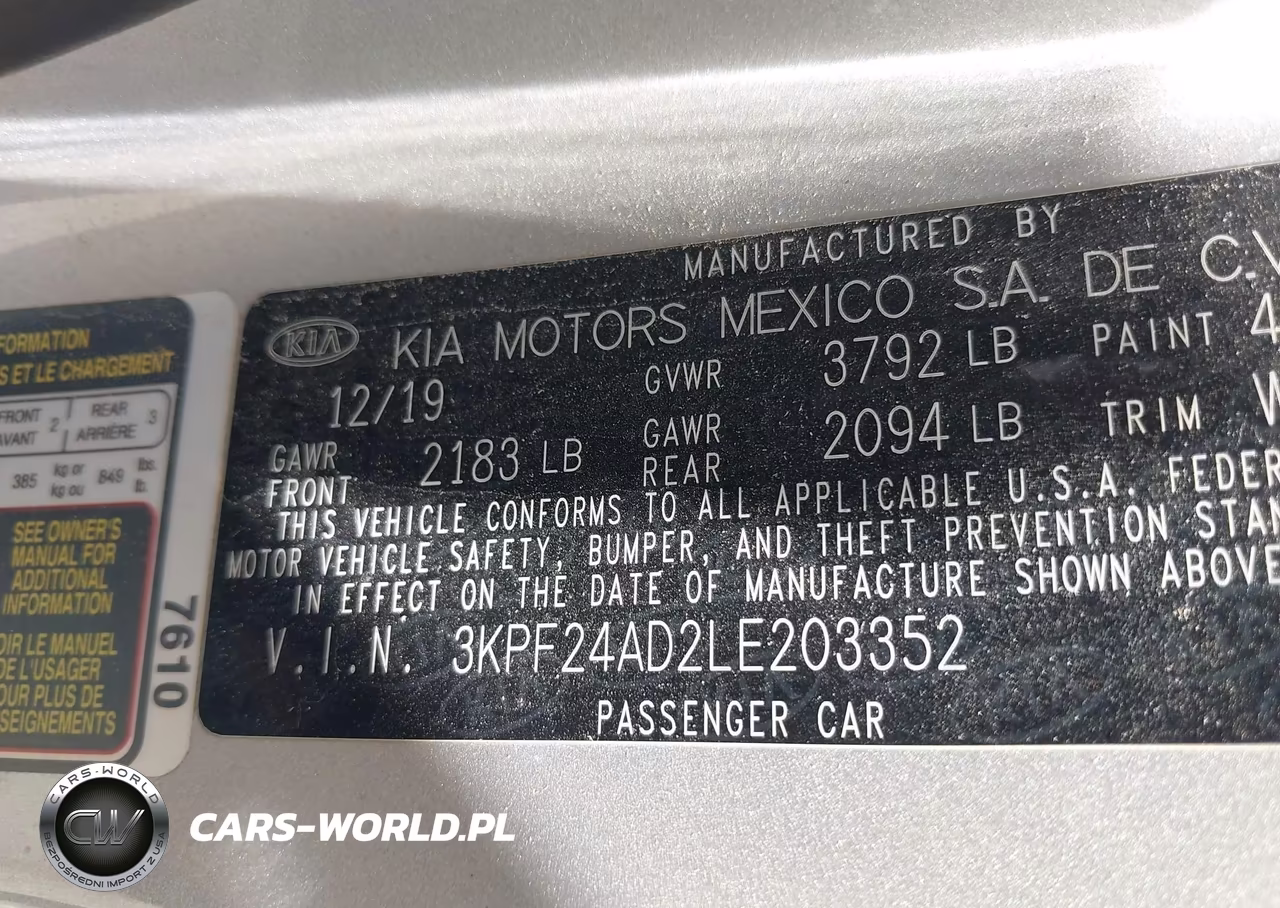 2020 Kia Forte Lxs VIN:3KPF24AD2LE203352 - 9