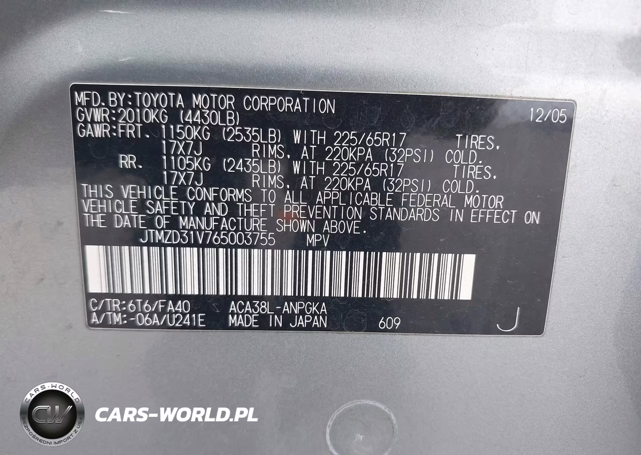 2006 Toyota Rav4 Limited VIN:JTMZD31V765003755 - 9