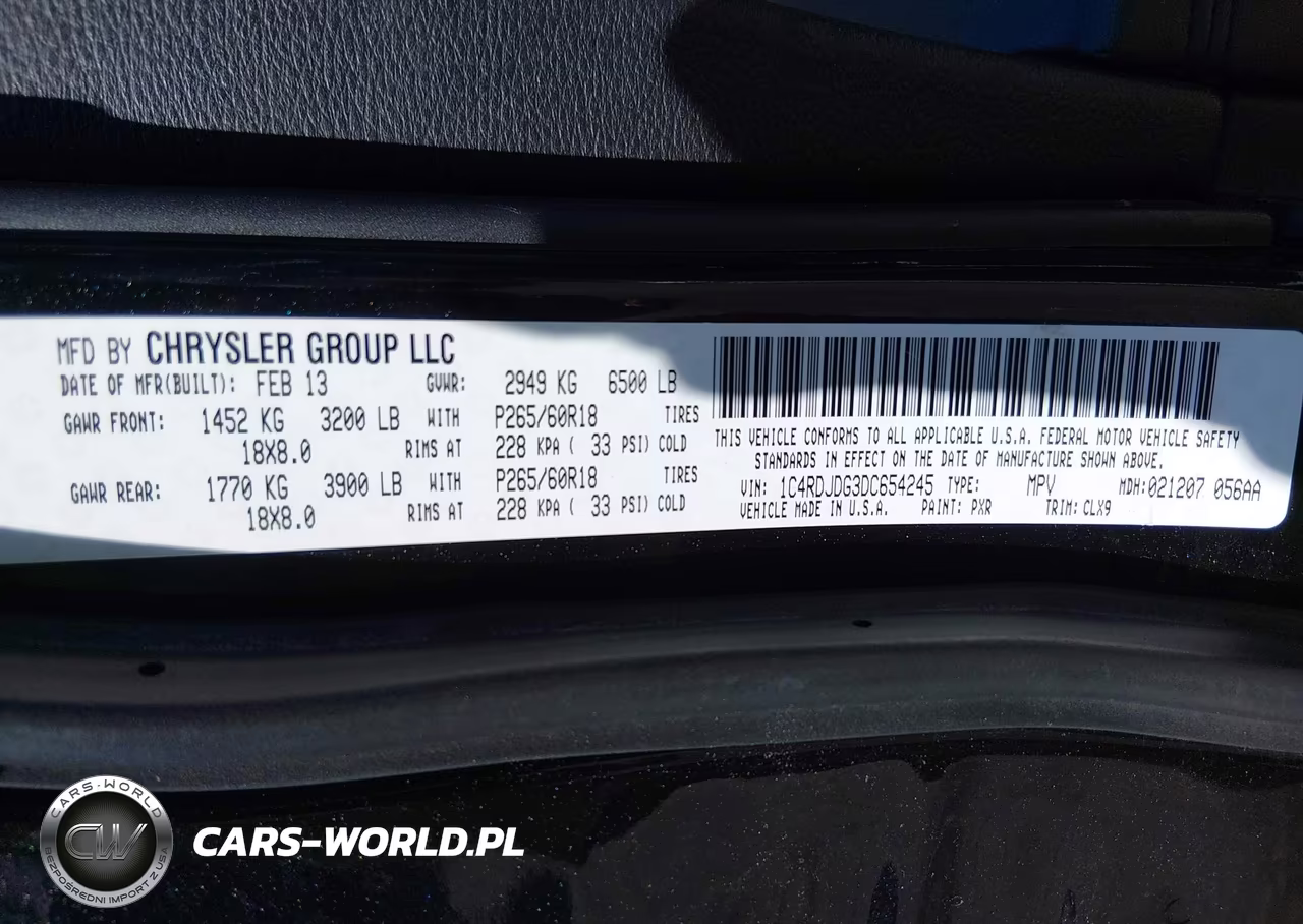 2013 Dodge Durango Crew VIN:1C4RDJDG3DC654245 - 9