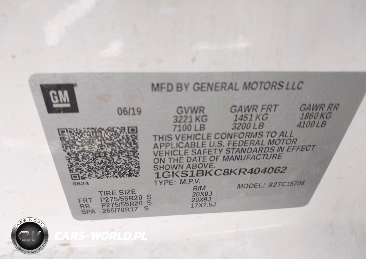2019 GMC Yukon Slt VIN:1GKS1BKC8KR404062 - 9