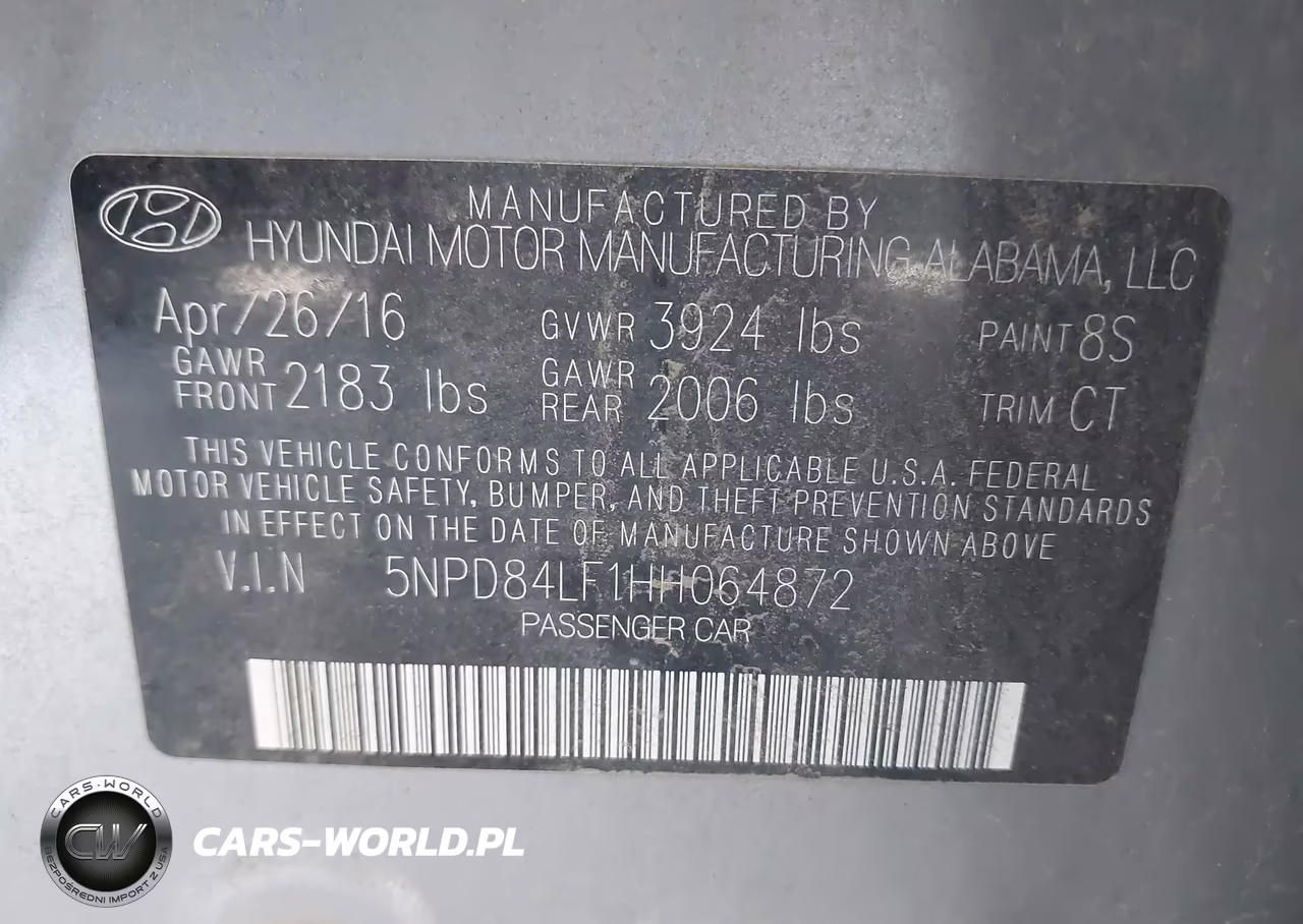 2017 Hyundai Elantra Limited VIN:5NPD84LF1HH064872 - 9