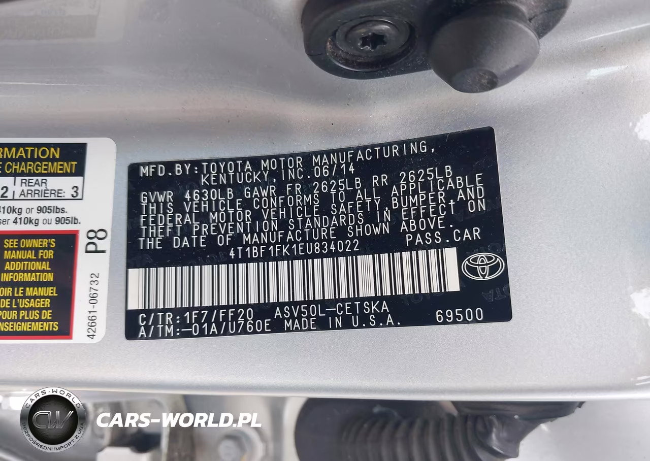 2014 Toyota Camry Se Sport VIN:4T1BF1FK1EU834022 - 9