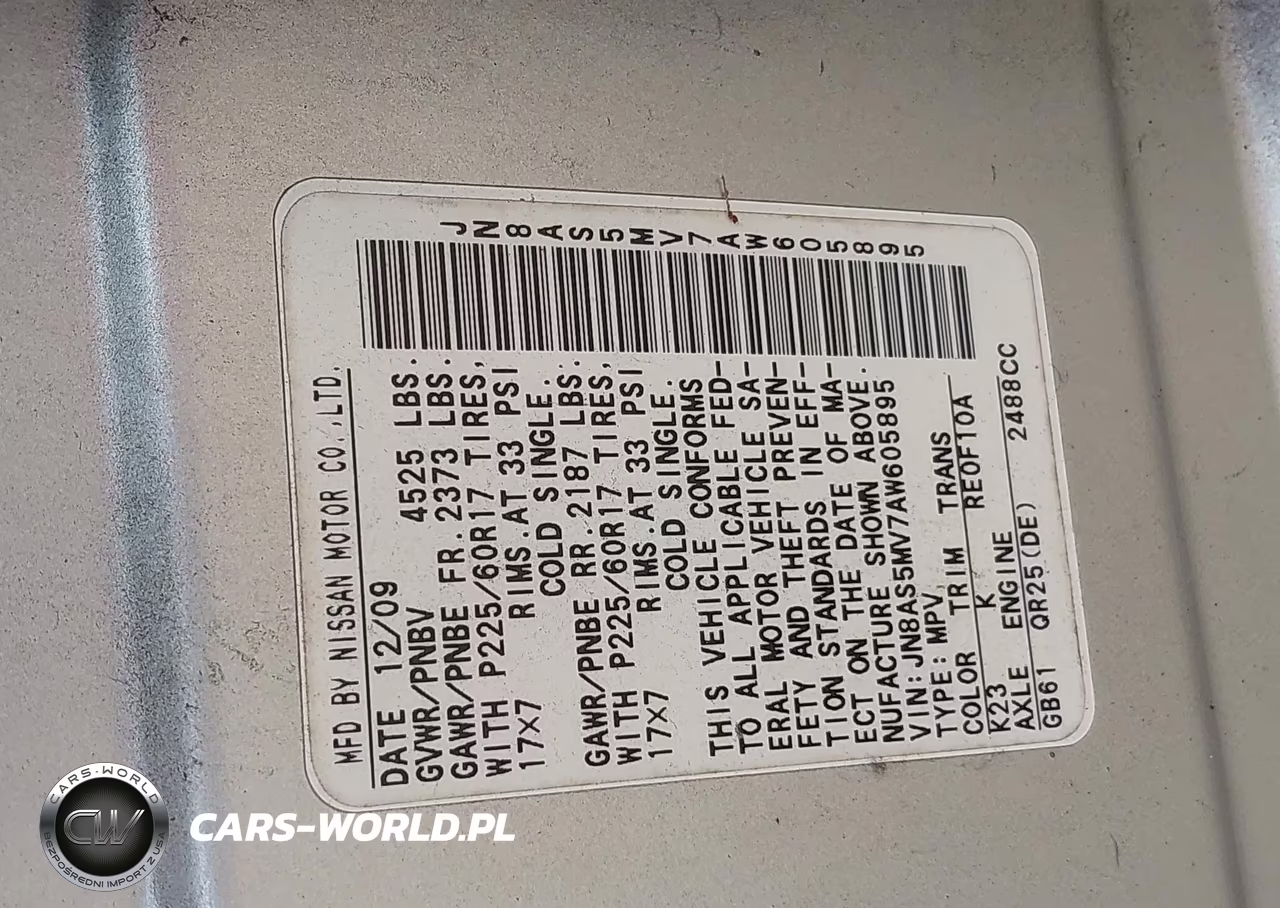 2010 Nissan Rogue Sl VIN:JN8AS5MV7AW605895 - 8
