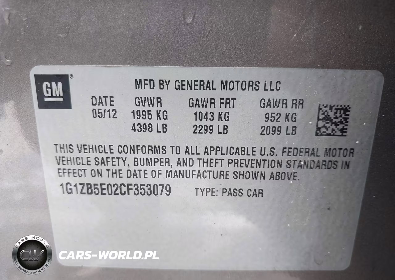 2012 Chevrolet Malibu Ls VIN:1G1ZB5E02CF353079 - 9