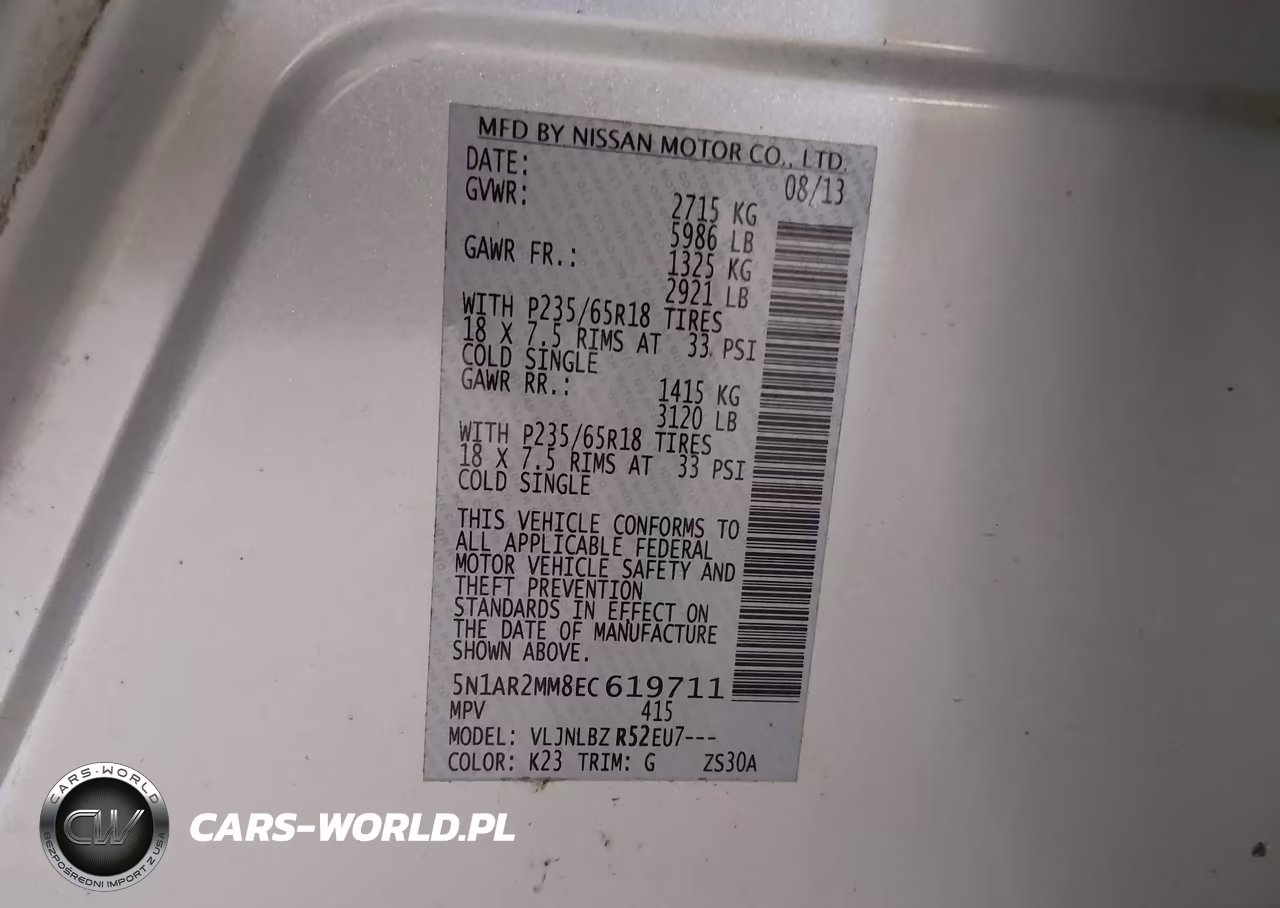 2014 Nissan Pathfinder S VIN:5N1AR2MM8EC619711 - 9