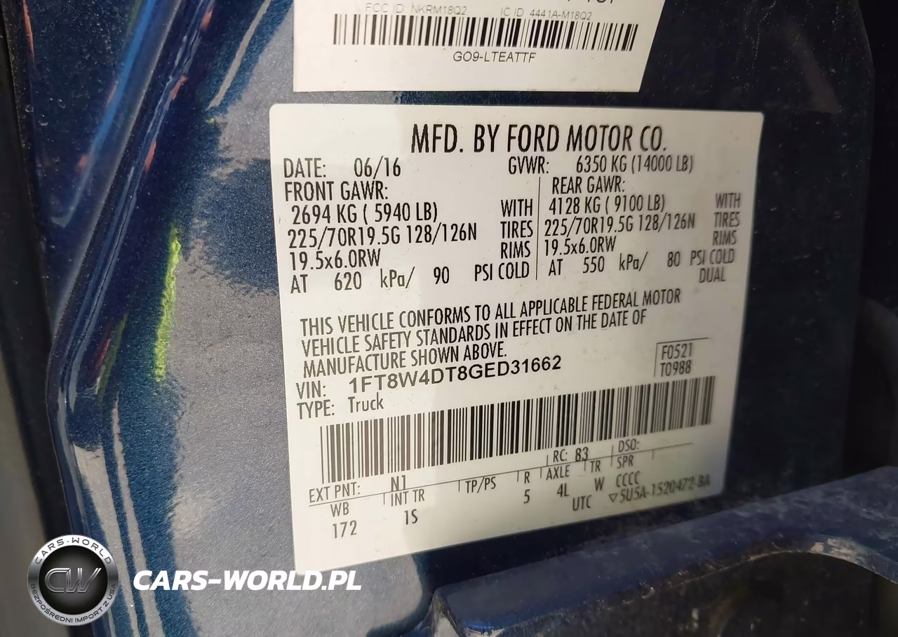 2016 Ford F-450 Xl VIN:1FT8W4DT8GED31662 - 9