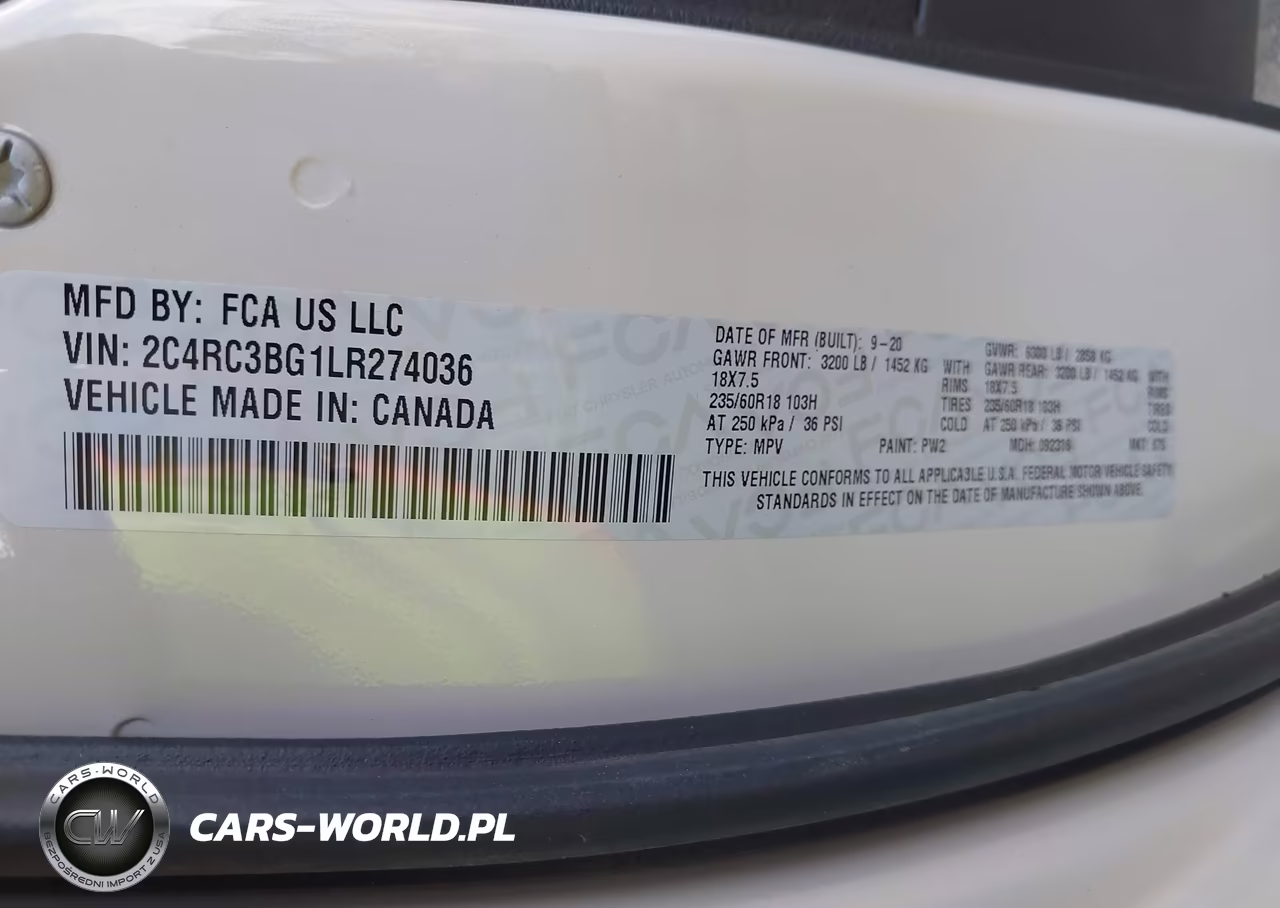 2020 Chrysler Pacifica Awd Launch Edition VIN:2C4RC3BG1LR274036 - 9