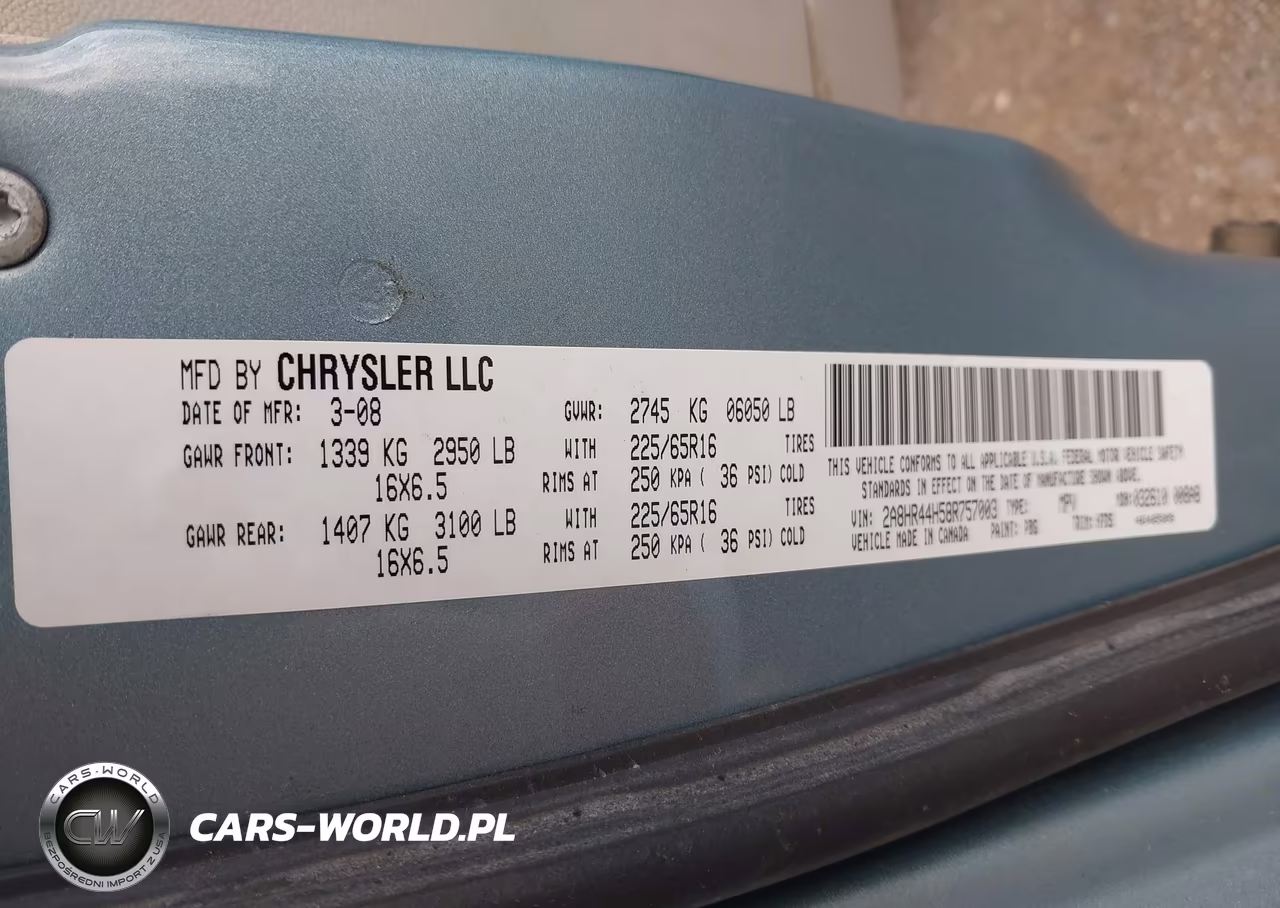 2008 Chrysler Town & Country Lx VIN:2A8HR44H58R757003 - 9