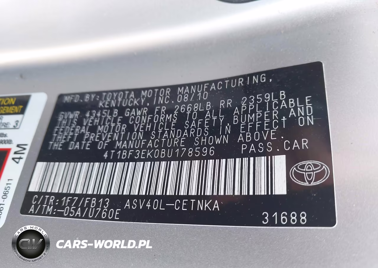 2011 Toyota Camry VIN:4T1BF3EK0BU178596 - 9
