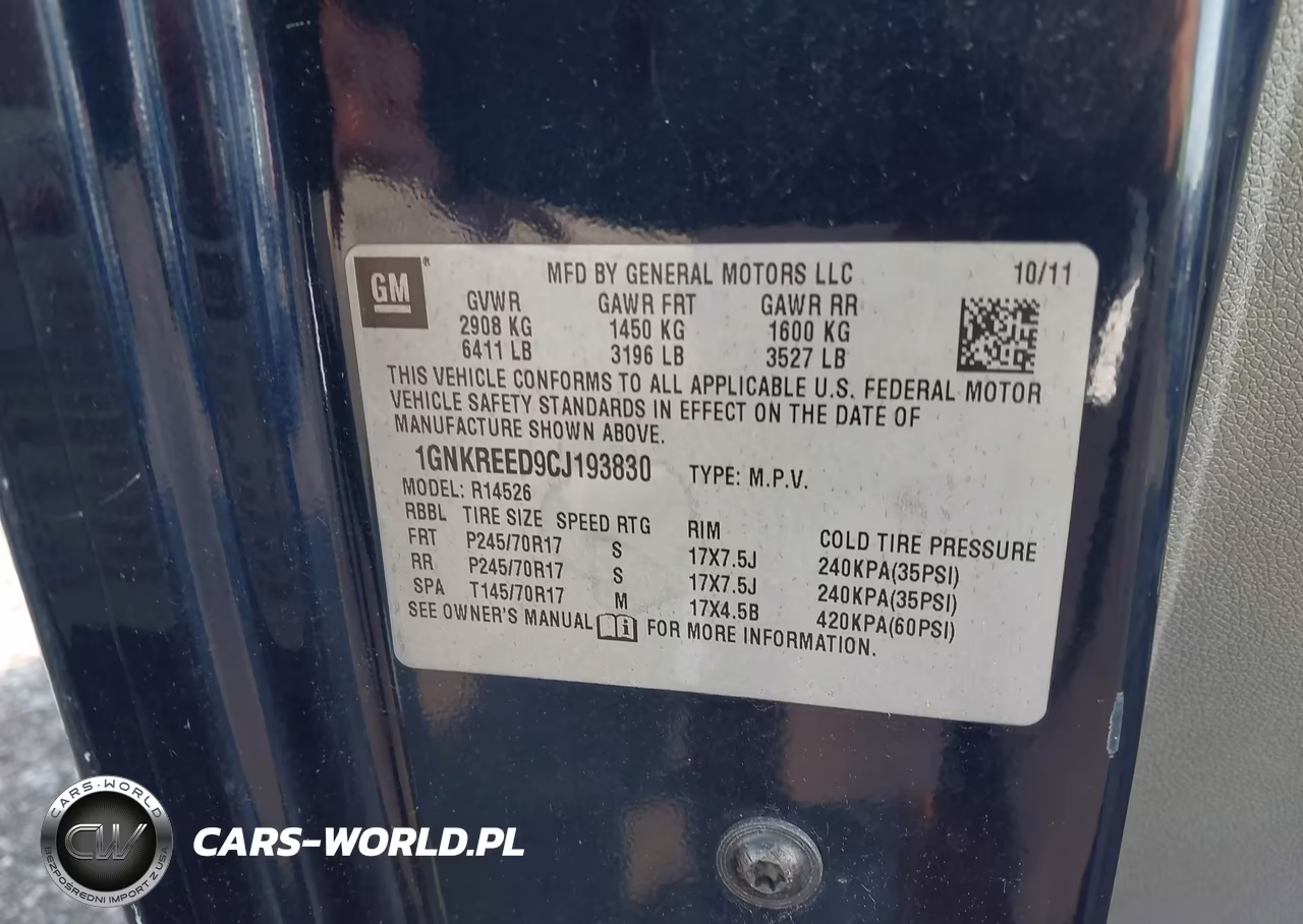 2012 Chevrolet Traverse Ls VIN:1GNKREED9CJ193830 - 9