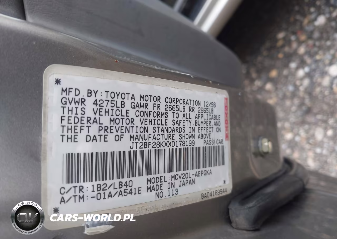 2000 Toyota Camry Le V6 VIN:4T1BF22K7YU111100 - 9