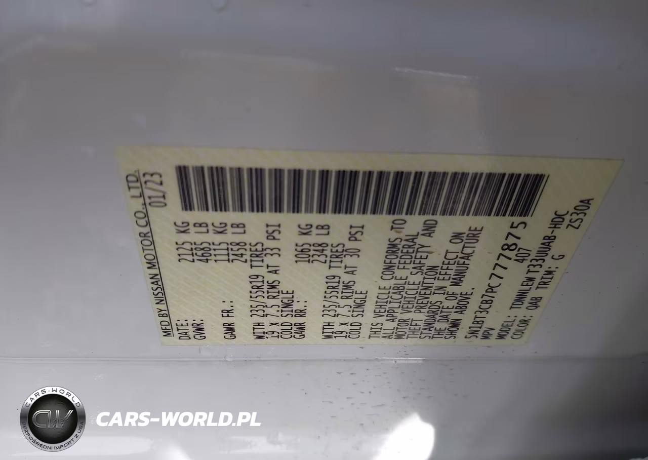 2023 Nissan Rogue Sl Intelligent Awd VIN:5N1BT3CB7PC777875 - 9