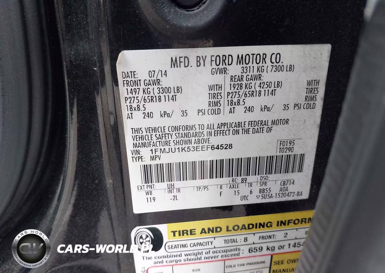 2014 Ford Expedition Limited VIN:1FMJU1K53EEF64528 - 9