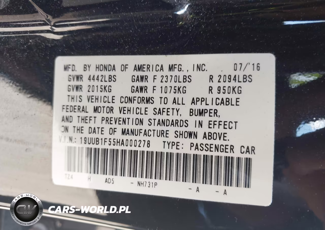 2017 Acura Tlx Technology Package VIN:19UUB1F55HA000278 - 9