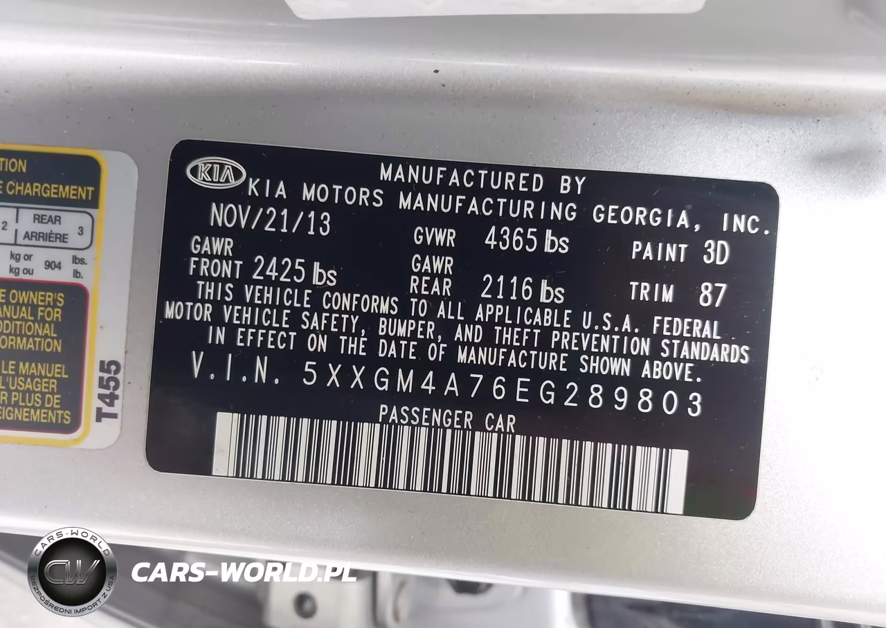 2014 Kia Optima Lx VIN:5XXGM4A76EG289803 - 9
