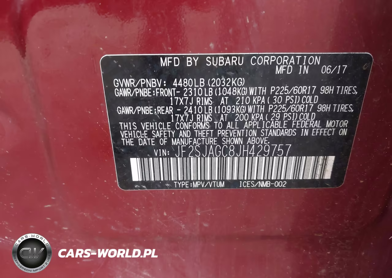 2018 Subaru Forester 2.5I Premium VIN:JF2SJAGC8JH429757 - 9
