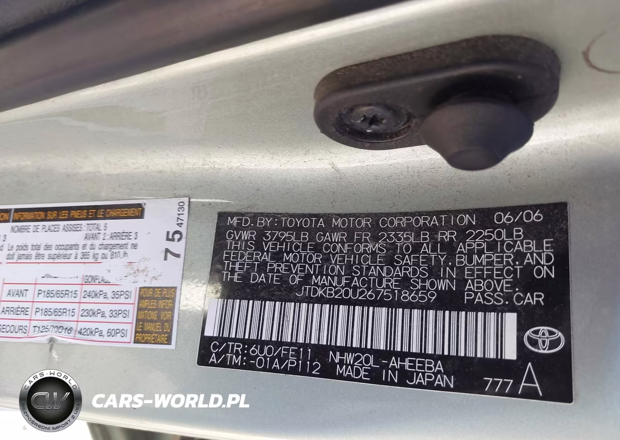 2006 Toyota Prius VIN:JTDKB20U267518659 - 9