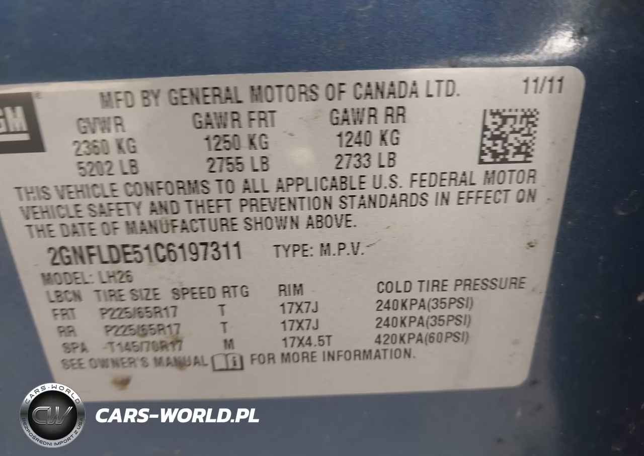 2012 Chevrolet Equinox 1Lt VIN:2GNFLDE51C6197311 - 9